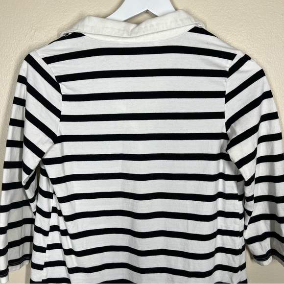 The Nines by HATCH Maternity Stripe 3/4 Sleeve Dress Size XS Black White - Picture 9 of 9